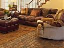 Brick Floors family room