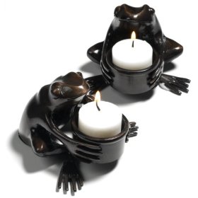 Strathwood Bronze-Finish Frog Tealight Holder, Set of 2