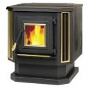 Englander 2,200 Sq. Ft. Satin Black Deluxe Design Pellet Burning Stove