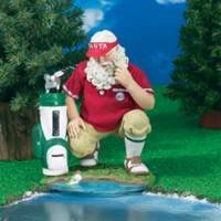 Kurt S Adler 10 in Kneeling Golf Santa - W10118/W10118