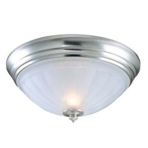 Light Flushmount Hampton Bay 13″ 2-Light Flushmount in Pewter Finish with Frosted Glass