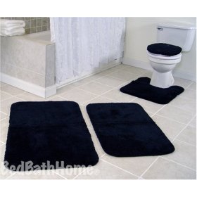 Royale Black 21×34 Plush Bath Rug