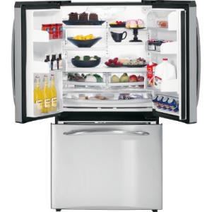 GE Profile 25.1 Cu. Ft. Stainless French Door Refrigerator with External Dispenser