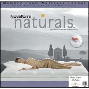 2 Inch 4lb Natural Memory Foam Topper with 233 thread count cotton cover. Cal King Size.