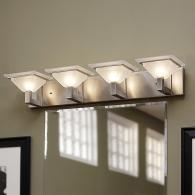 Portfolio 4-Light Retro Brushed Bath Fixture