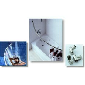 5 ft. Crescent Shower Rod - Polished Stainless Steel