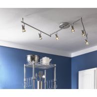 Portfolio 6-Light Nickel Adjustable Bar Track Light Kit