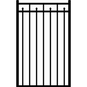 Allure Aluminum Aluminum Fence Walk Gate - 3-rail Provincial Style