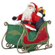 Airblown Inflatable Animated Santa With Sleigh