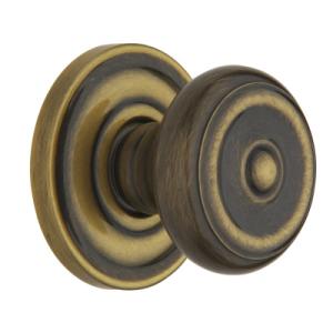 Baldwin Colonial Knob Antique Brass Privacy Sets