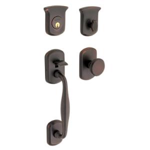 Baldwin Tahoe Single With Knob Distressed Venetian Bronze Handleset