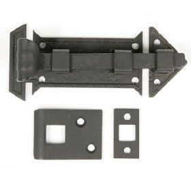 Black Iron Square Door Bolt 5″ (Restorers)