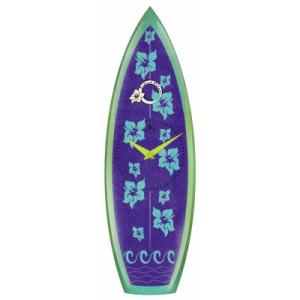 Blue Surfboard Wall Clock