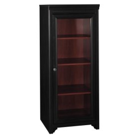 Bush Furniture Stanford Collection Audio Cabinet, Antique Black