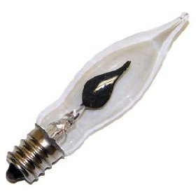 C7 Candelabra E12 Base Flicker Christmas Holiday Light Bulb Replacement Bulb