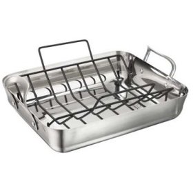Calphalon Contemporary Stainless Special-Value 16 Inch Roaster with Nonstick Roasting Rack
