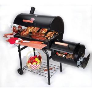 Char-Griller Smokin Pro 830 In. Charcoal Grill W/ Side Fire Box
