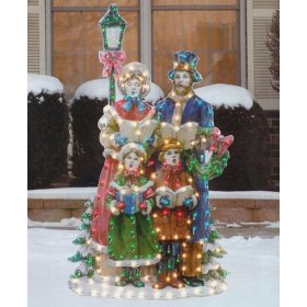 Christmas Carolers By Lamp Post Lighted Yard Art 200 Lights