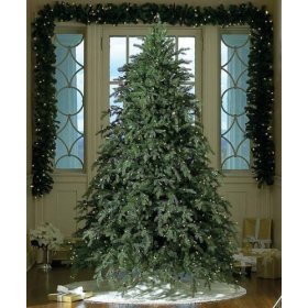 Christmas Tree - 300 Clear Lights 4.5′ Pre-Lit Hunter Fir Artificial Christmas Tree - 300 Clear Lights