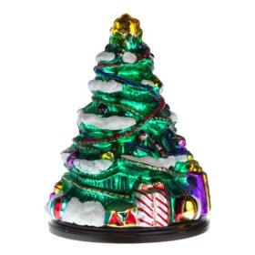 Thomas Pacconi Hand-Painted Glass 10-Inch Figurine With Wood Base
