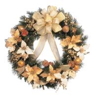 30″ Decorated Pre Lit Wreath