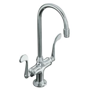 Entertainment Sink Faucet With Wristblade Handles, Polished Chrome
