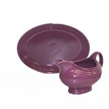 Fiesta 850 Sauceboat and Small oval Platter set, Heather