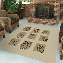 Orian Foliage Squares Indoor/ Outdoor Area Rug