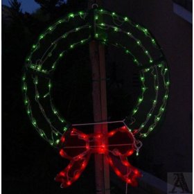 Gigantic Lighted Christmas Outdoor Tree Wreath
