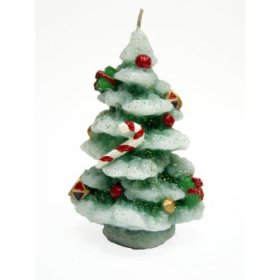 Green Christmas Tree Candle