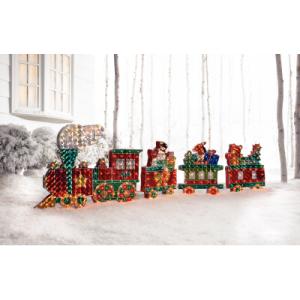 Home Accents Holiday 5 Piece Holographic Train with 300 Lights