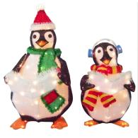 Holiday Living 24″ and 36″ 250-Light Animated Penguins