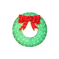 33″ 175 Light Tinsel Wreath