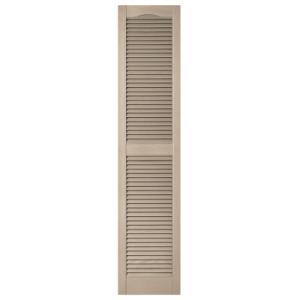 Builders Edge Pair of 15 In. x 67 In. Louvered Shutters 023 Wicker