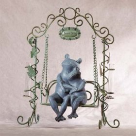 Lovers Frog on Swinging Bench