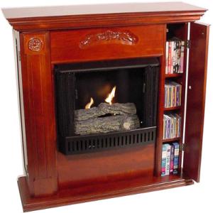 Mahogany Fireplace.Rhonda Classic Mahogany Fireplace Mantel with Hidden Storage