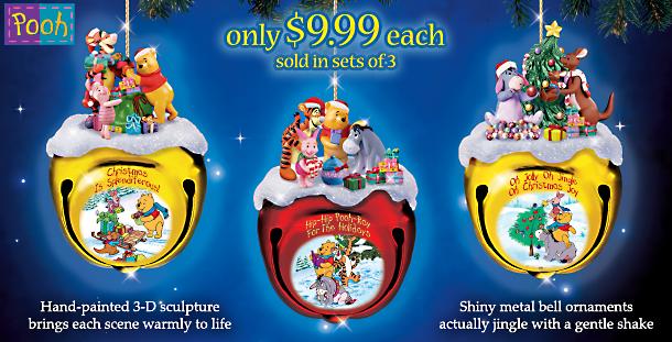 Disney Collectible Winnie The Pooh’s Jingle All The Way Christmas Ornament Collection