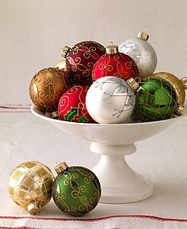 Martha Stewart Collection Boxed Basics Pattern Ornament Sets