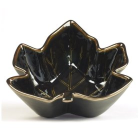 Mikasa Countryside Harvest Leaf 11-Inch Serving Bowl, Brown
