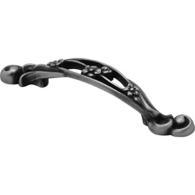 Belwith/Hickory Hardware 96mm C/C Art Nouveau Satin Pewter Antique Pull
