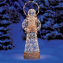 Pre-Lit Angel Holding Star Decoration