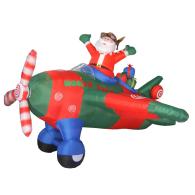 Air-O-Motion Santa’s Animated Airplane With Spinning Propellers