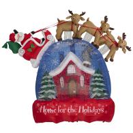 Airblown Inflatable 8′ Airblown Santa’s Sleigh Snow Globe
