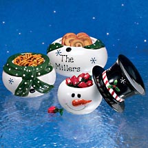 Personalized Snowman Snack Stack