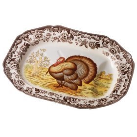 Spode Woodland Turkey Well and Tree Platter