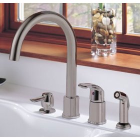 Kitchen Faucet Delta 164-SSWF Stainless Steel High Arc Kitchen Faucet