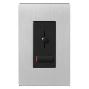 Lutron Dalia Dimmer 600W-granite - With Stainless Steel Claro Screwless Wallplate