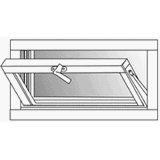 White Vinyl Basement Hopper With Screen