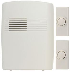 Heath Zenith Off-White Wireless Front and Back Doorbell