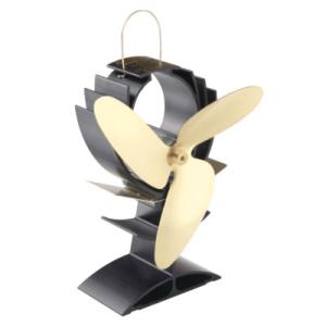 Ecofan 150 CFM, Three Blade, Wood Stove Fan, Black/Brass